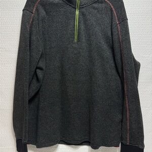 Robert Graham Black and Gray Zip-Up Sweater